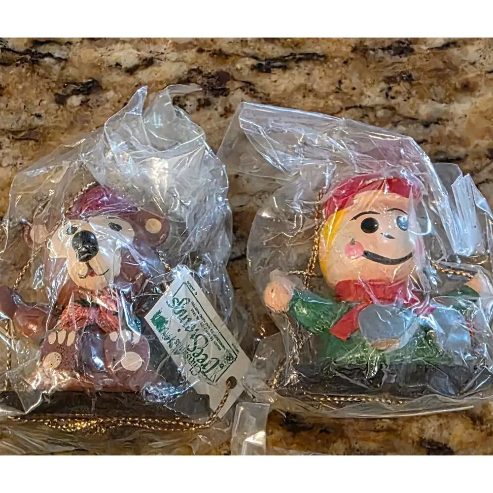 Lot of 6 Vintage Jasco Christmas Tree Swings Ornaments 3
